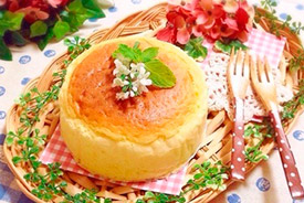 材料3つ♡ふわふわシュワシュワ〜なスフレチーズケーキ♪