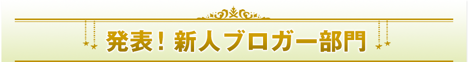 発表！新人ブロガー部門