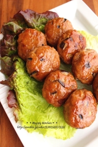 茄子と豆腐のふわふわ甘辛照り焼きつくね