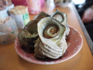 呼子ツーリング、波戸岬のサザエ焼き、三日月町で大盛りカレー