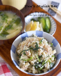 ダイエットは明日から♪「豚バラと春菊のコク旨♡炊き込みご飯」