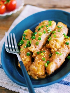 調味料3つでピタリと味が決まる！ポンだれがうまっ♪「コリコリえのきの肉巻き」