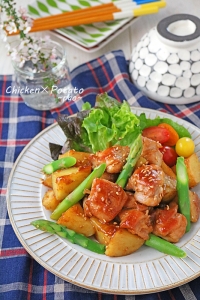 ごはんがすすむ♪新じゃがと鶏肉のごま味噌照り焼き