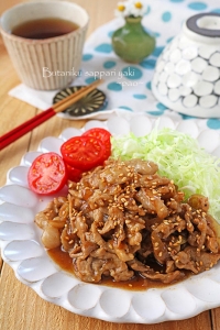 冷めてもおいしいお弁当おかず♪豚小間と玉ねぎのさっぱり焼き♪