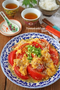 朝食にも！トマトとじゃこの中華風ふわふわ卵炒め♪