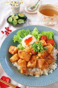 かじきと長芋の照り焼きカフェ風どんぶり♪子供も喜ぶお魚レシピ