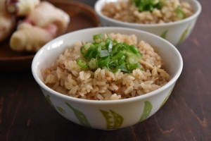 お子さんでもぺろり！「新しょうがとツナ缶の炊き込みご飯」