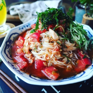 そろそろ食べ納め！「トマトだれそうめん」はさっぱりコクうま