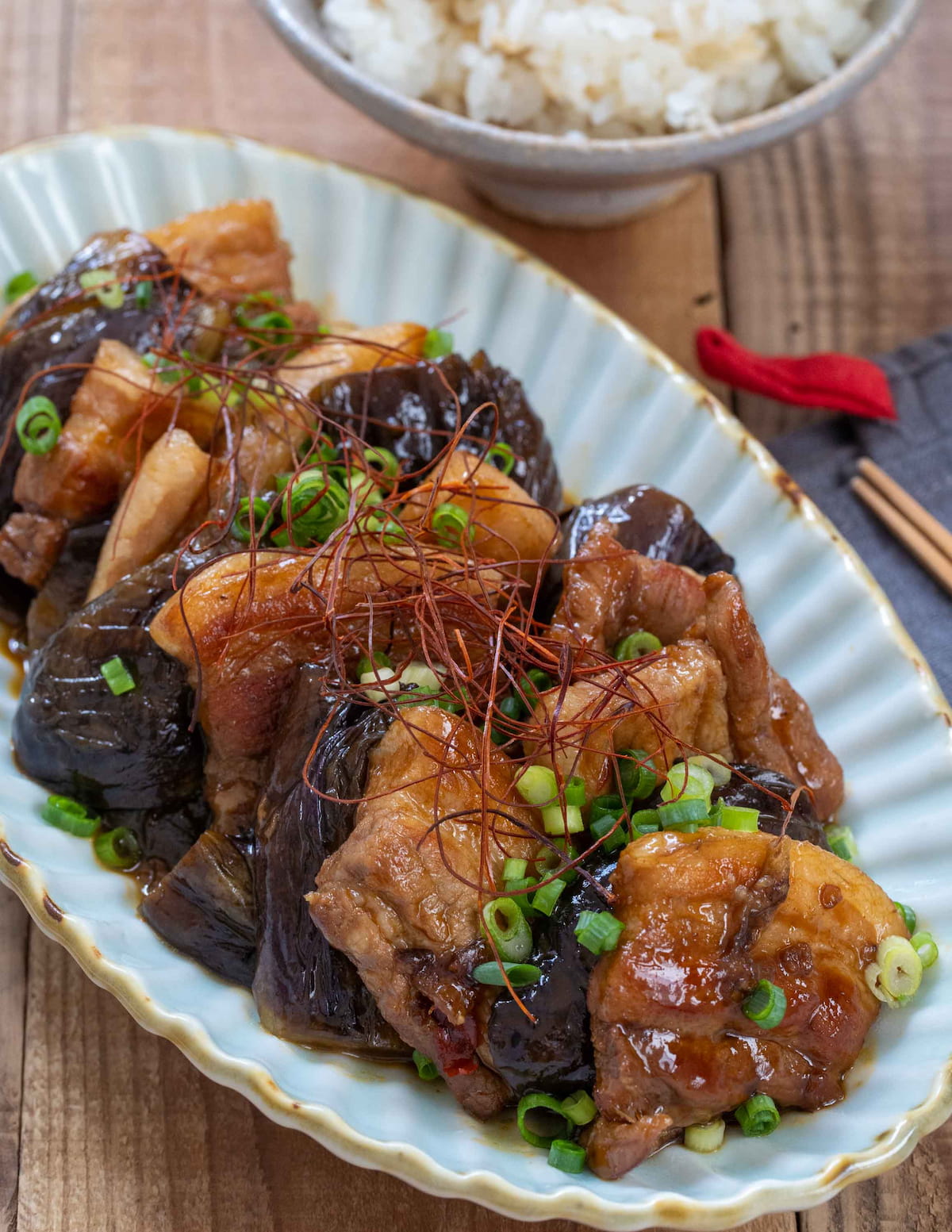 ご飯のおかわりが止まらない！とろとろコク旨「豚肉と秋なすの韓国風煮」