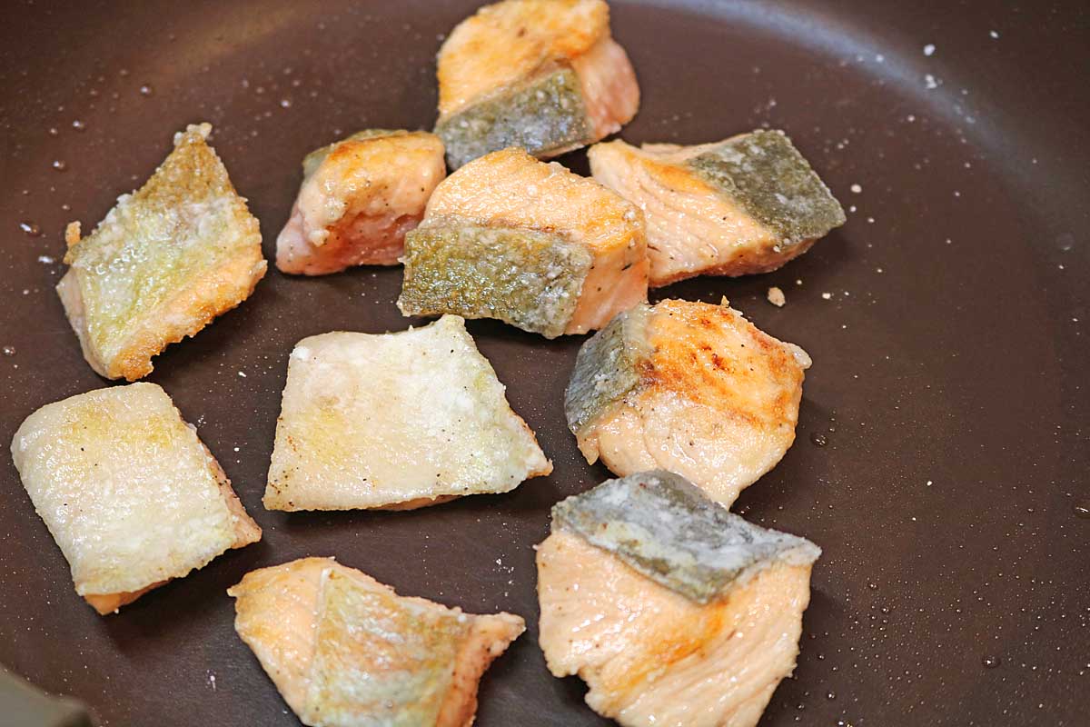 鮭となすの味噌炒め５