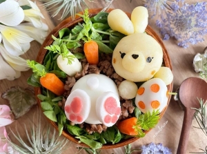 4月のデコ弁に♪うさちゃんと卵がキュートな「#イースター弁当」