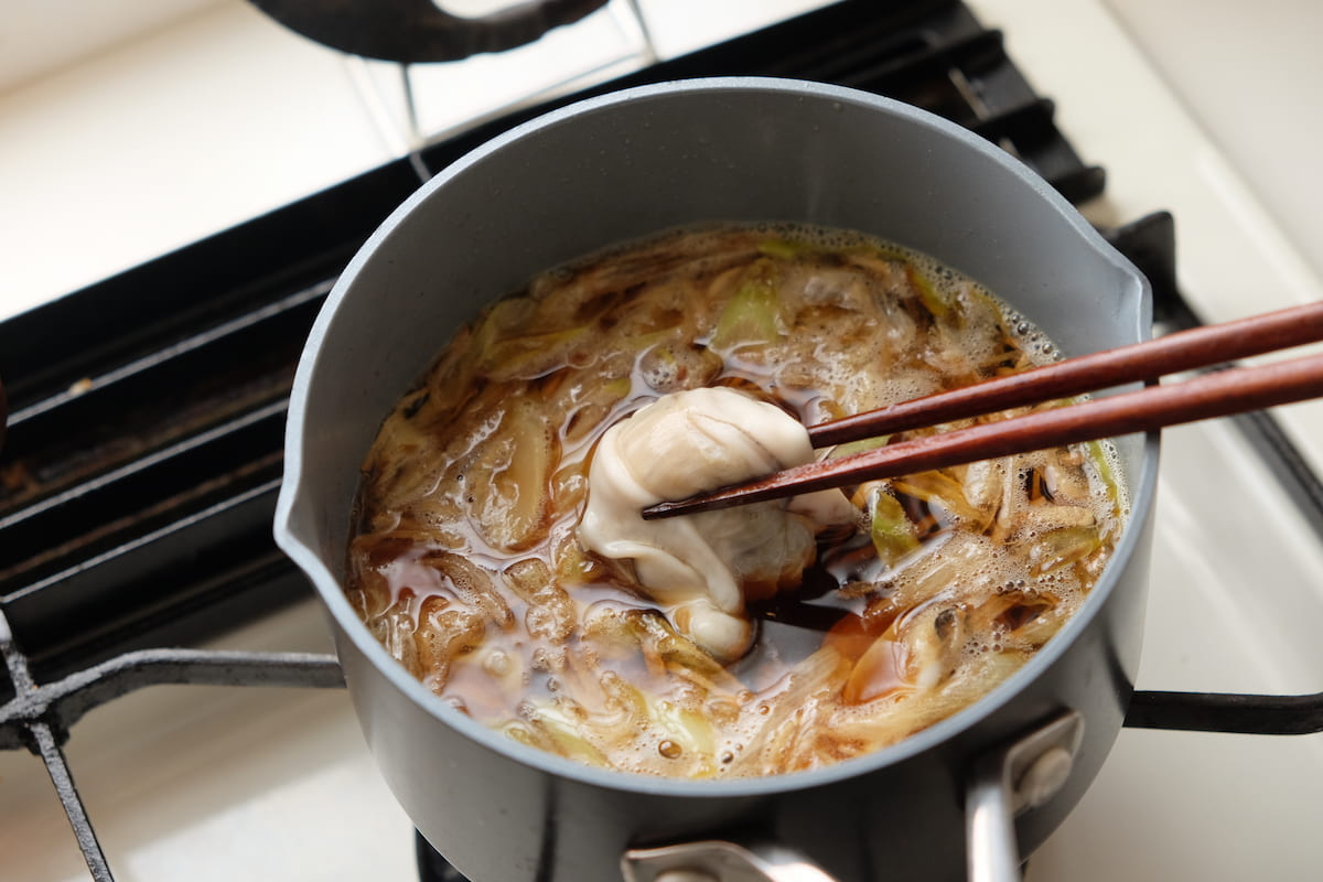 作り方4 牡蠣玉あんかけうどん