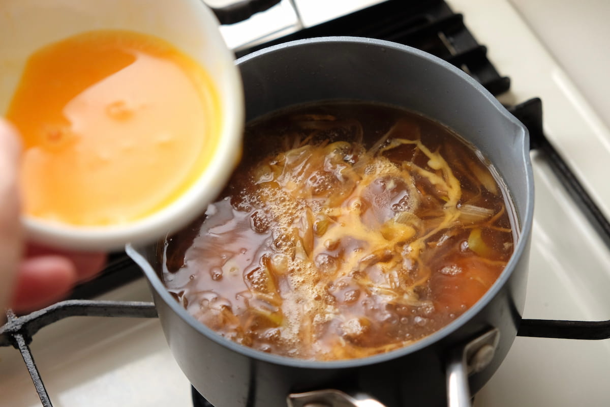 作り方5 牡蠣玉あんかけうどん