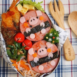 これなら簡単！ハムやソーセージで「#ぶたさん弁当」を作ろう♪