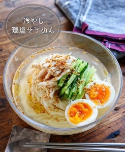 暑い日でもツルツル入る！「きゅうり×そうめん」レシピ