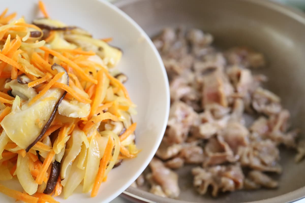 「豚肉と野菜の甘辛炒め」レシピ