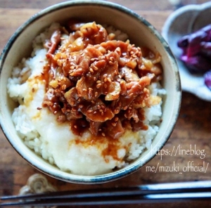 ペロッと完食！「豚とろろ丼」が食べやすくてお手軽です♪