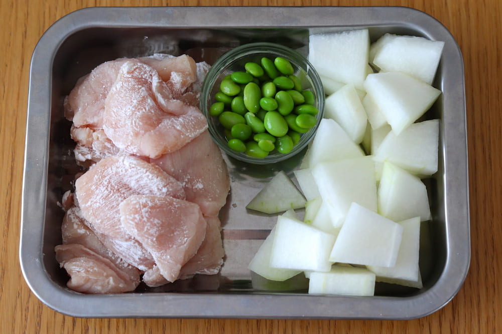 冬瓜と鶏むね肉の旨塩炒め作り方