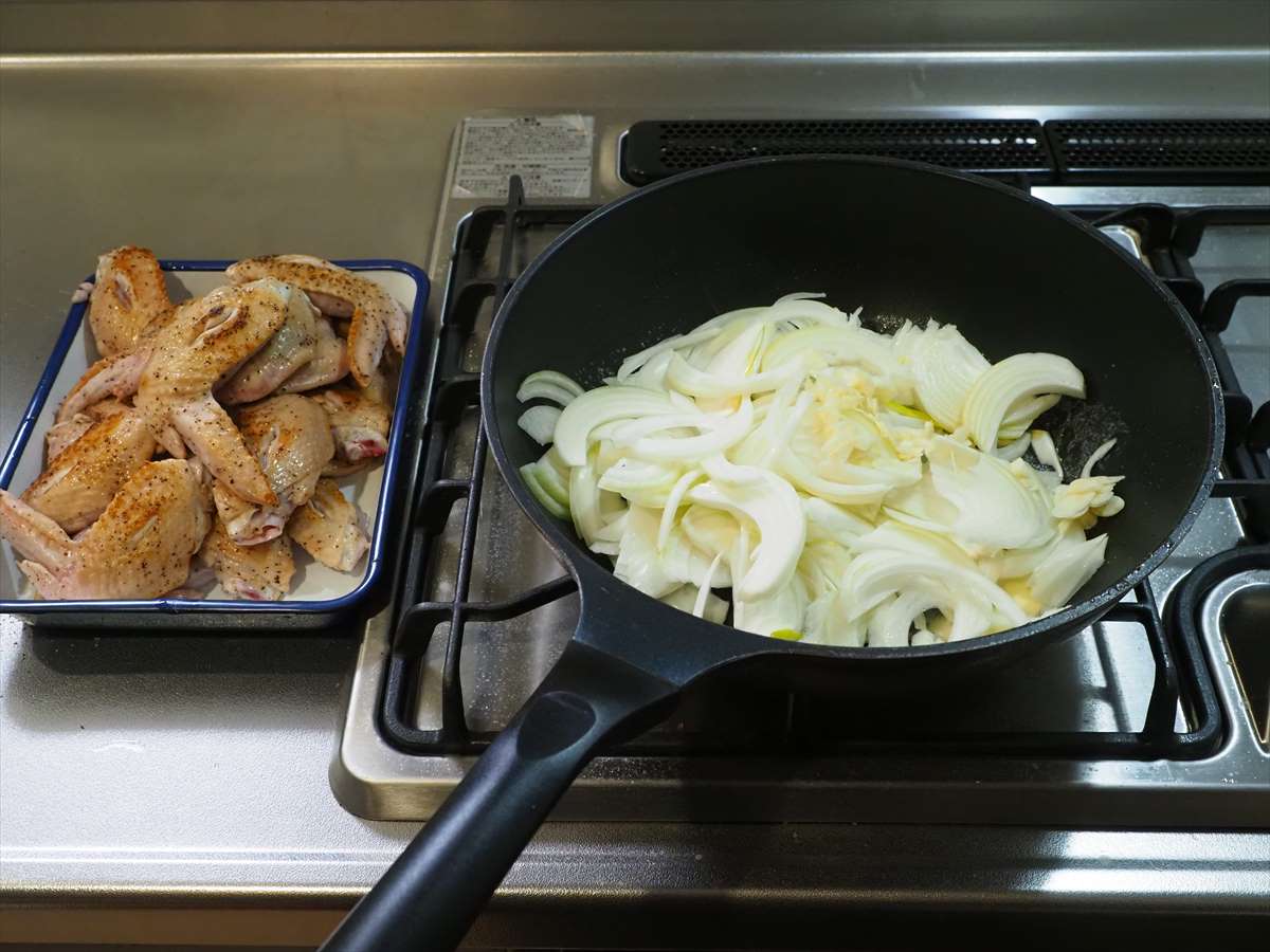 手羽先のソースチャップ煮　手羽先1㎏大量調理