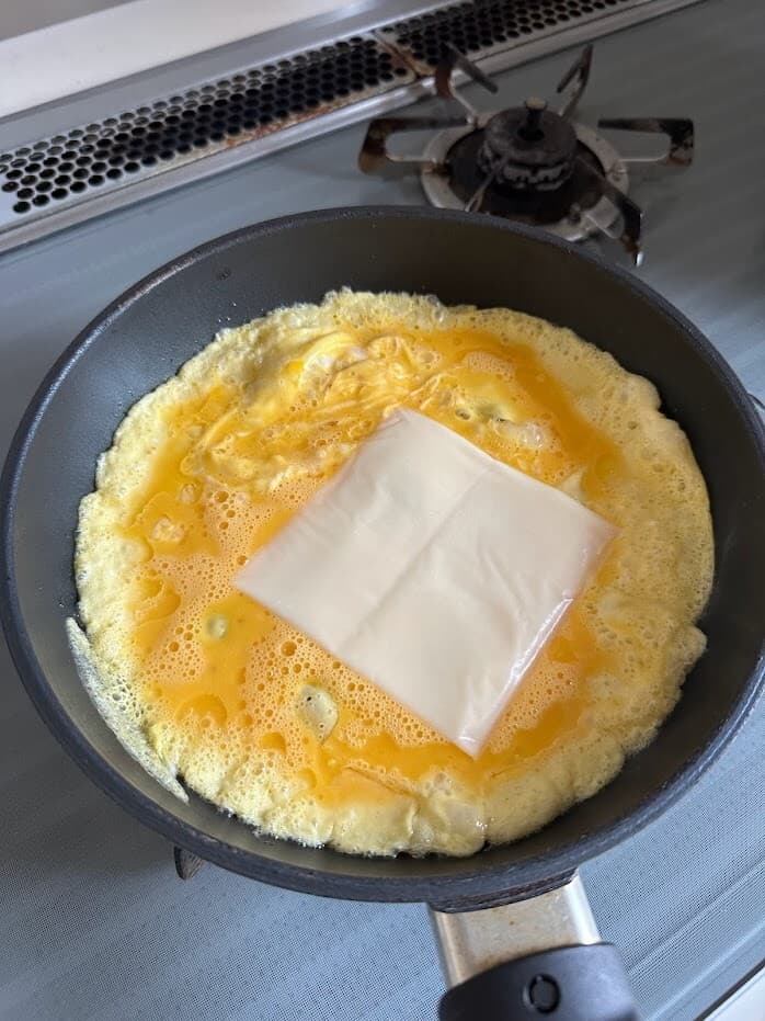 「チーズたらことん平焼き」レシピ