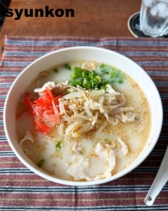 簡単！「豚ともやしのとんこつラーメン風スープ」【テレビ紹介レシピ】