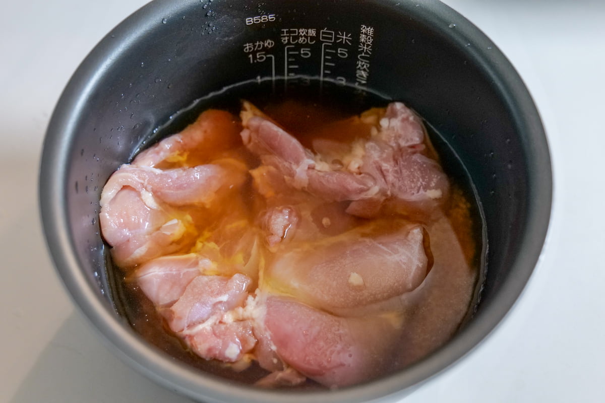 ガリバタポン鶏めし作り方