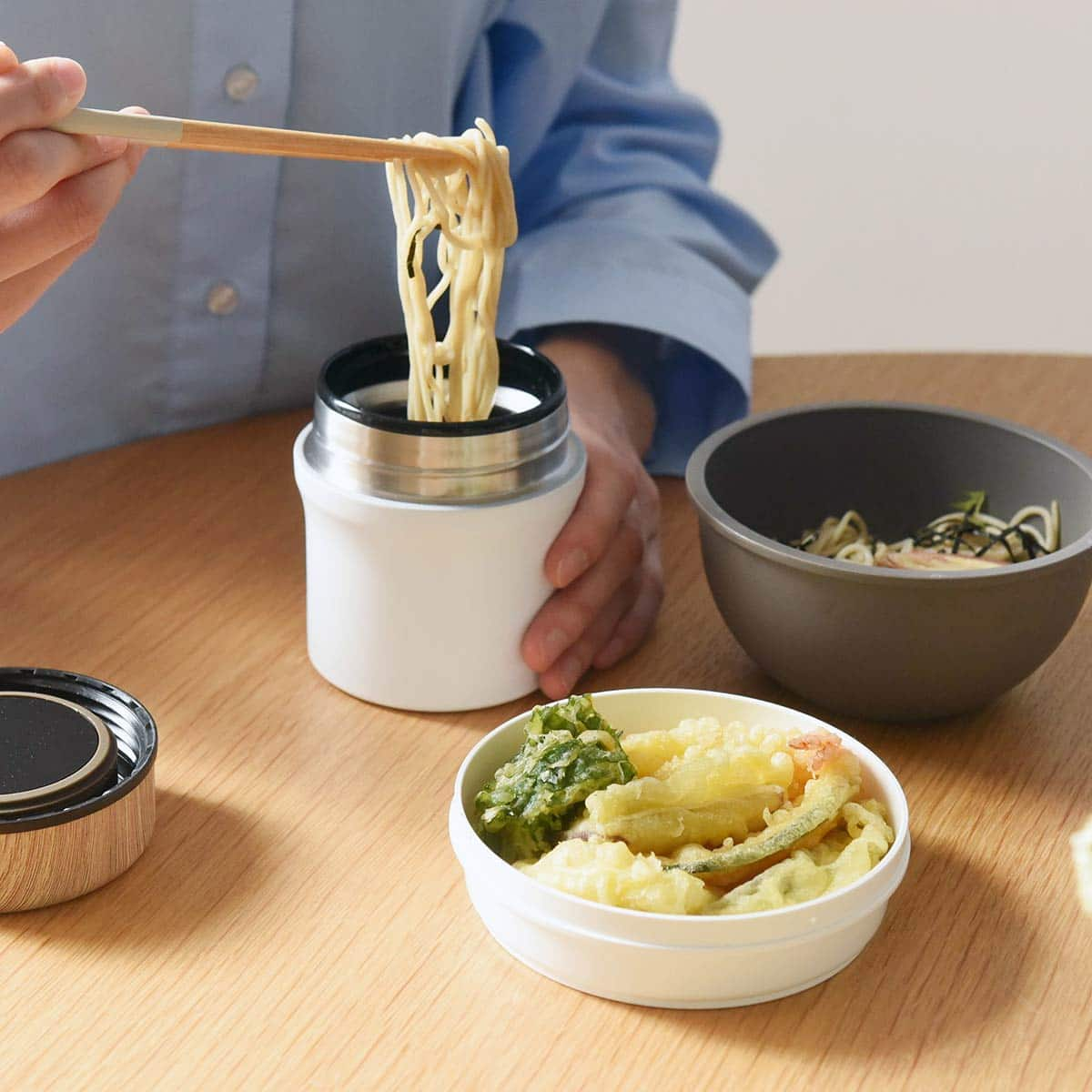 bon moment 丼・麺弁当にも使いやすい 2段ランチボウル お弁当箱 700ml／ボンモマン