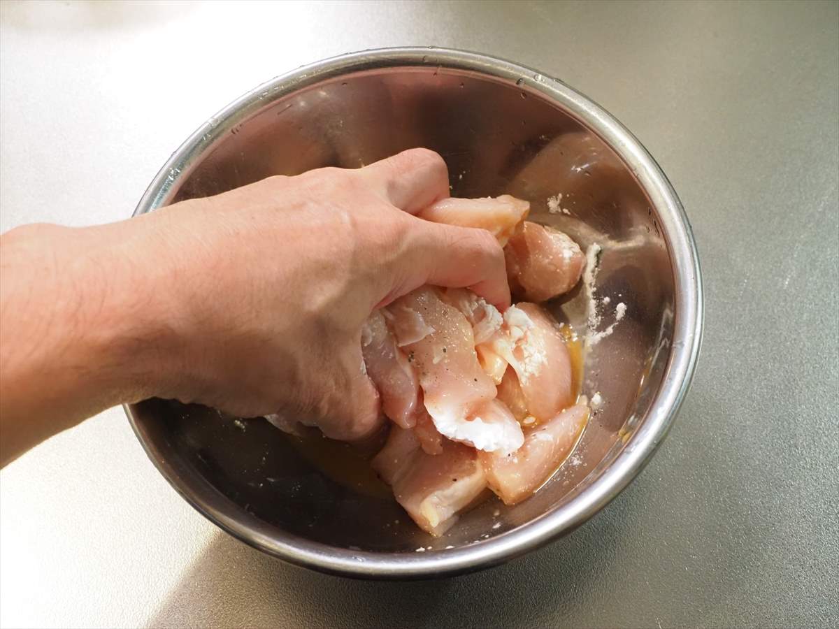 鶏むね肉と夏野菜の韓国味噌炒め