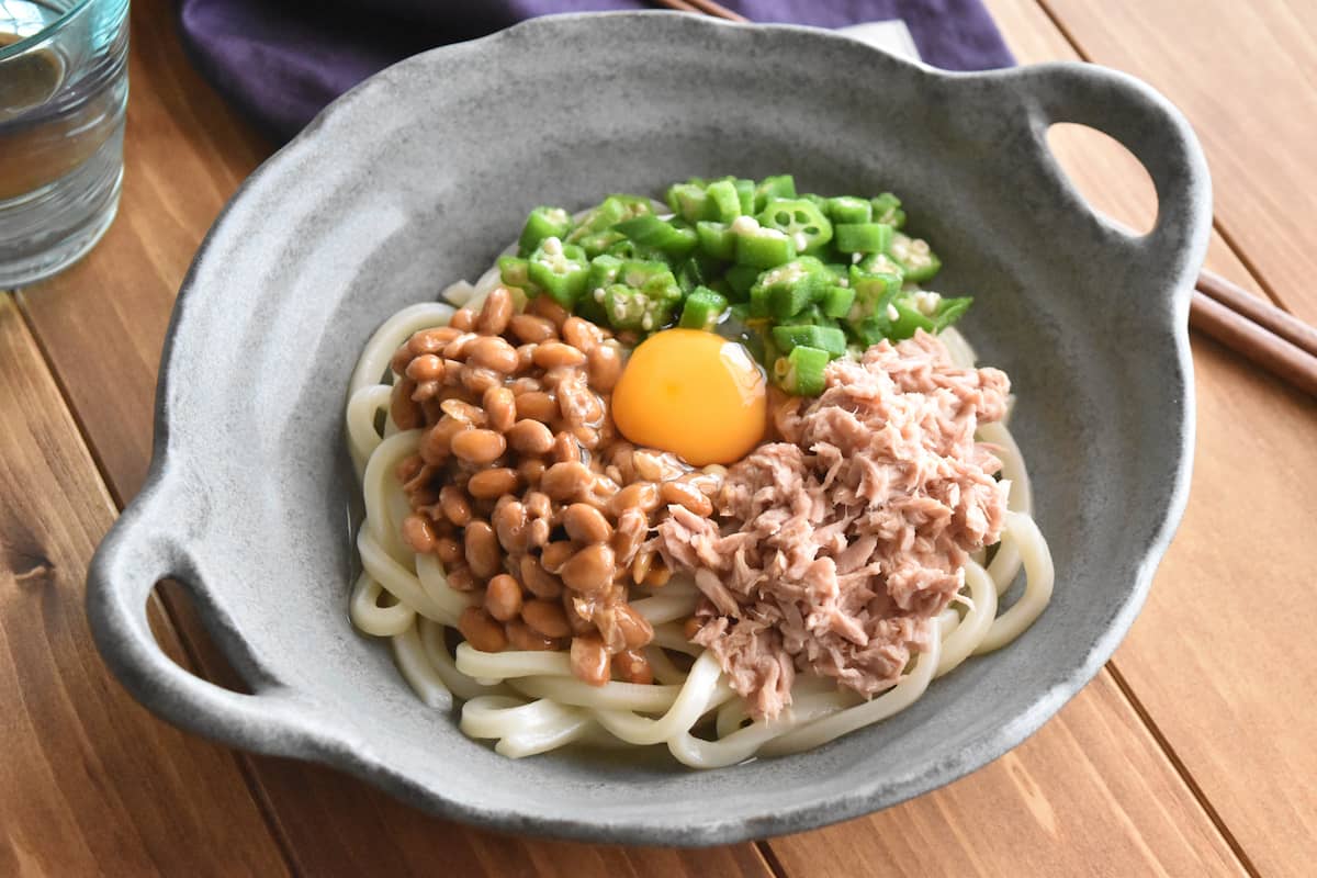 1か月でマイナス4kg減！「オクラとツナのダイエット混ぜうどん」レシピ