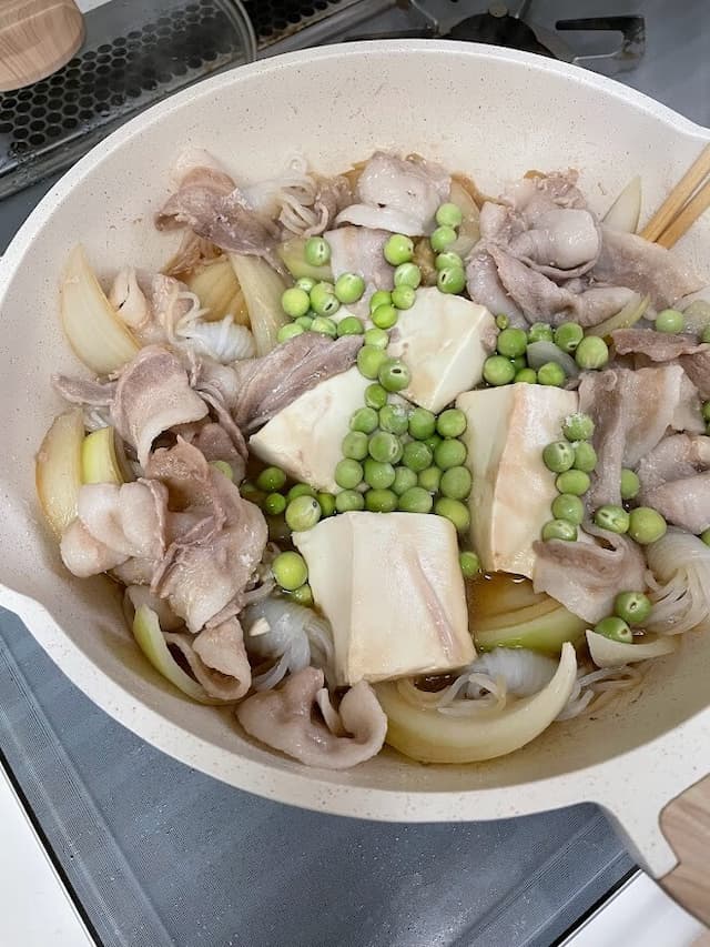 「豚バラ豆腐煮」レシピ