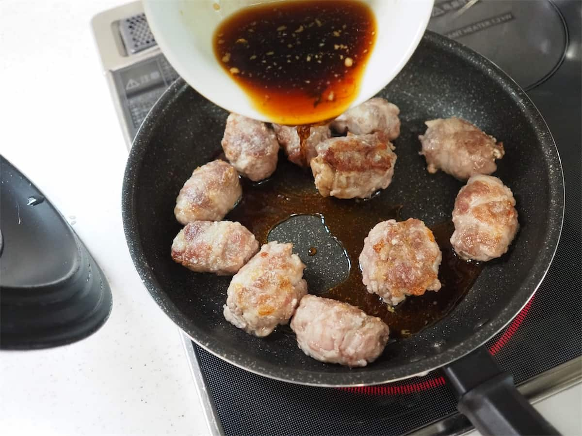 しにゃさんの豚こま肉で簡単♪「豚の角煮風」レシピ 工程6b