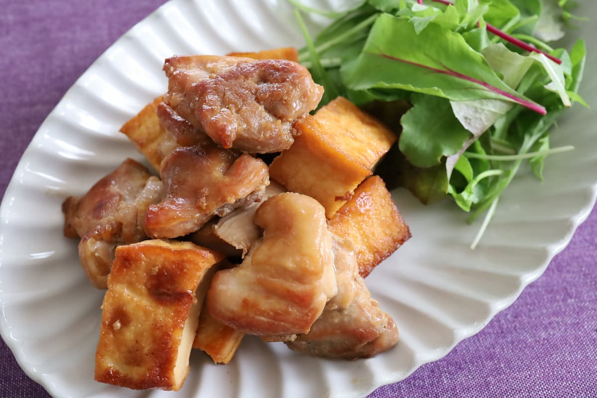 鶏肉と厚揚げの照り焼き