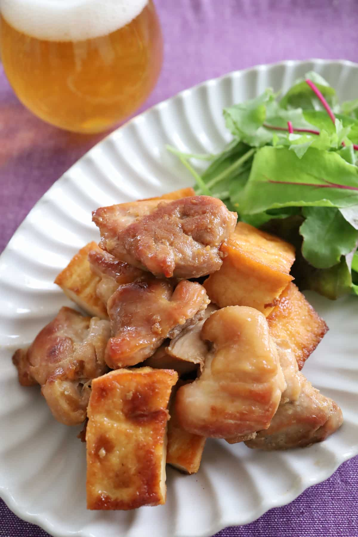 鶏肉と厚揚げの照り焼き