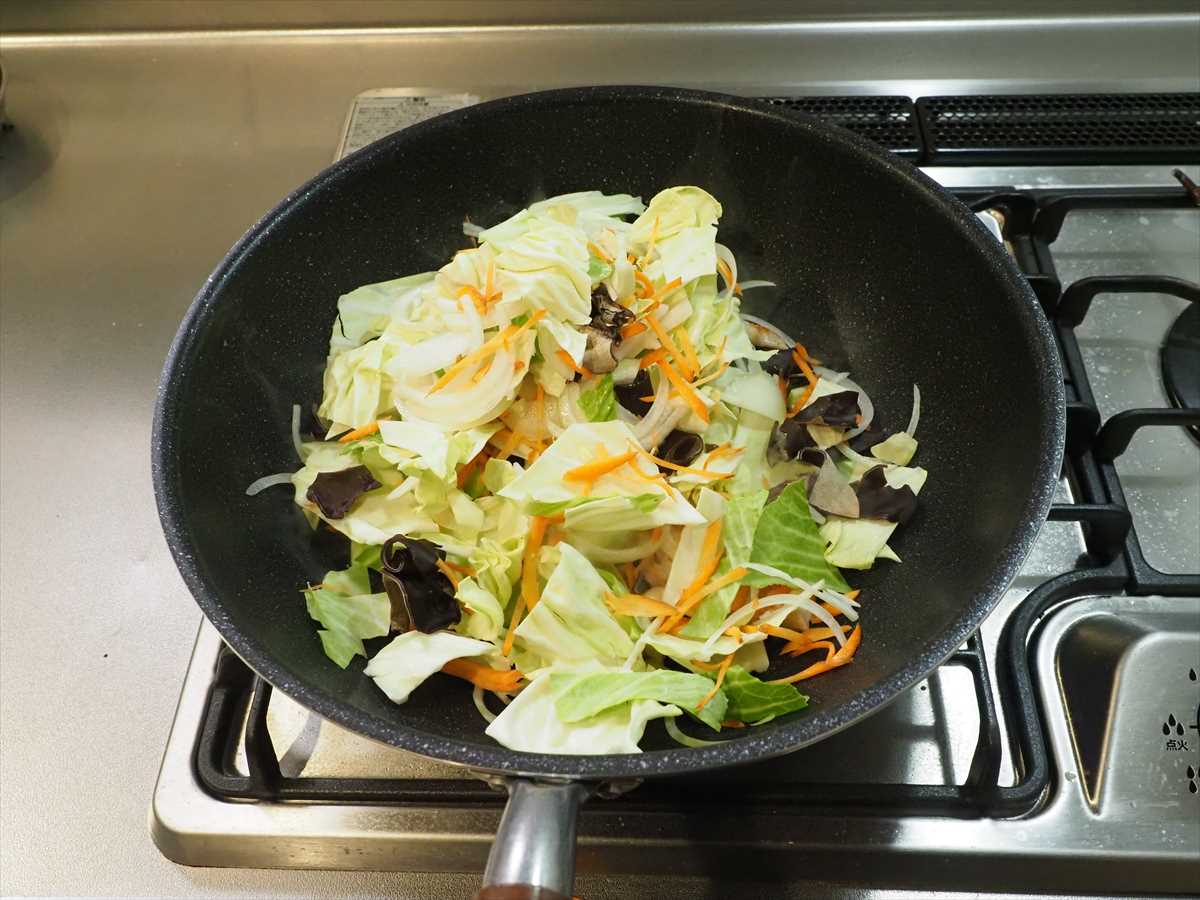 鶏むね肉のちゃんぽん味野菜炒め