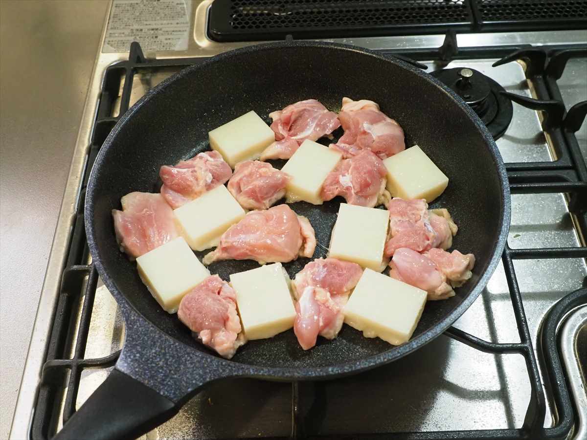 鶏もも肉と餅の照り焼き