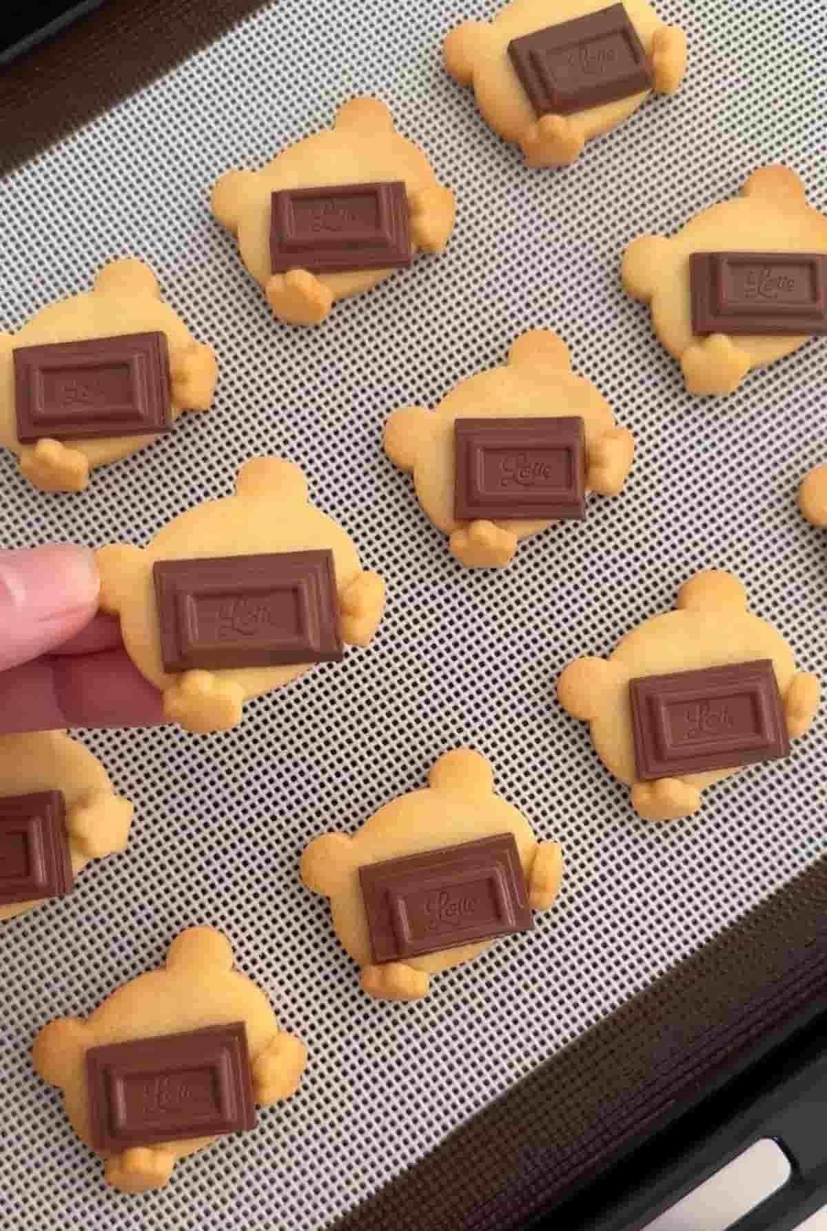 くまの板チョコクッキー