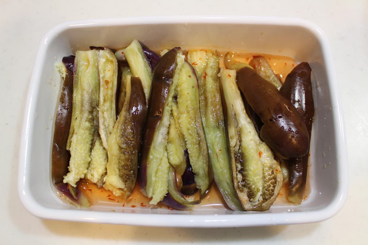 「なすのスイートチリソース風」レシピ
