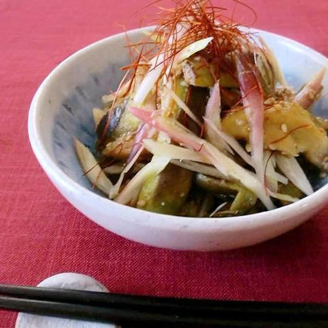 レンジで簡単！さっぱり副菜「なすのみょうがナムル」の作り方