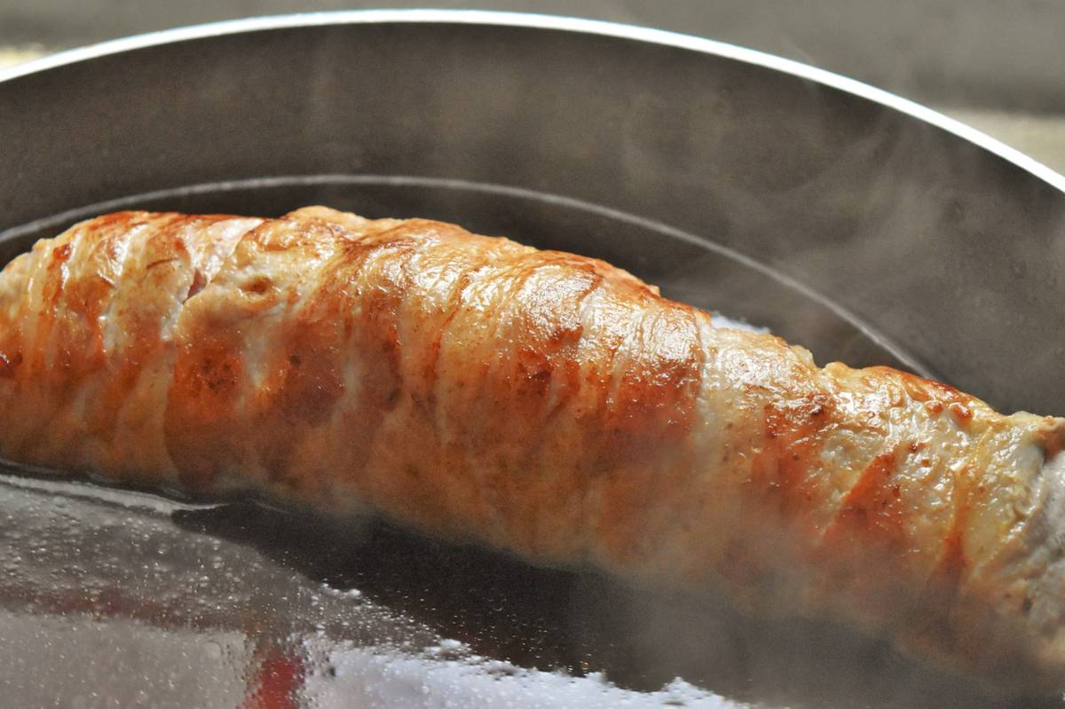 なすの焼豚ロール～甘酢だれ～