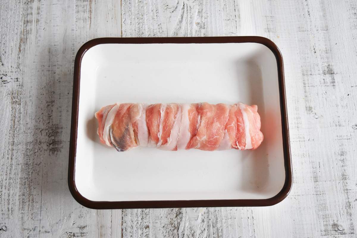 なすの焼豚ロール～甘酢だれ～
