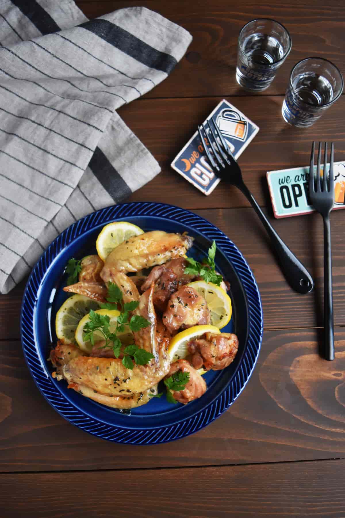 ローストチキンのレモンバジルマリネ