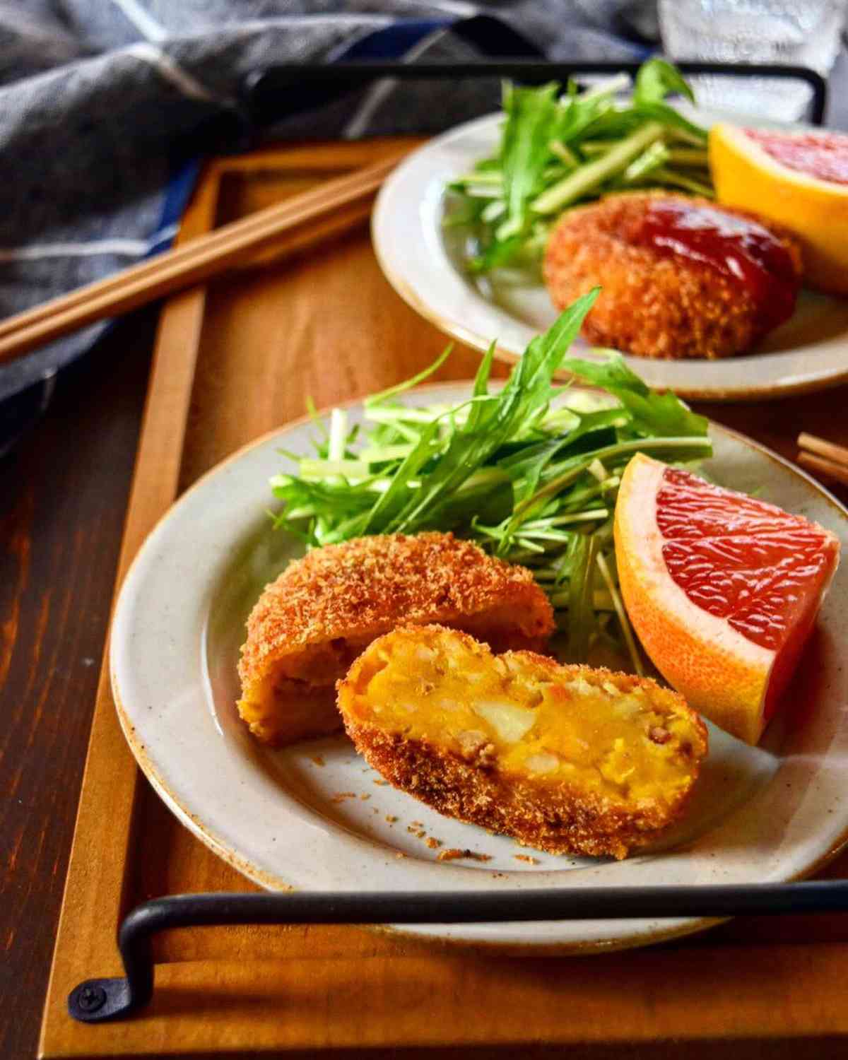 「かぼちゃカレーコロッケ」レシピ