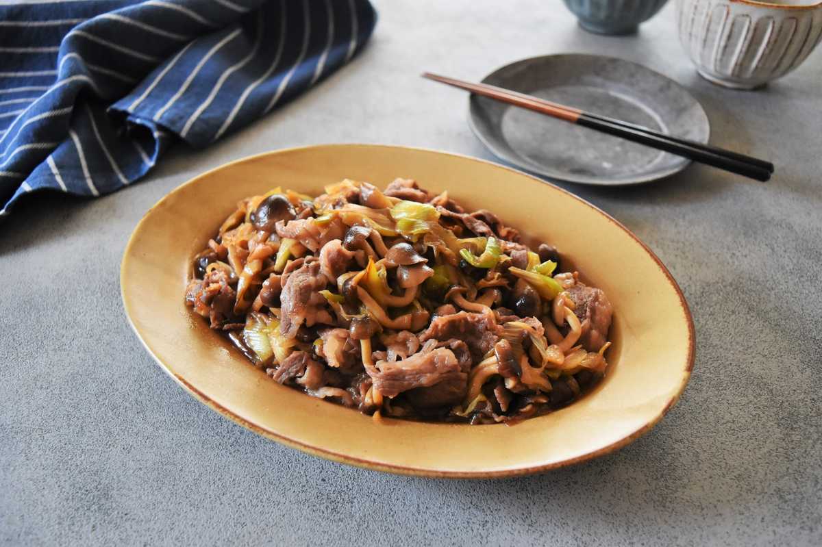 牛肉と長ねぎの旨み炒め