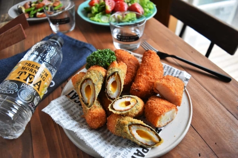 とろ～り＆サクッと食感♪「チーズ入りちくわの海苔巻きフライ」レシピ