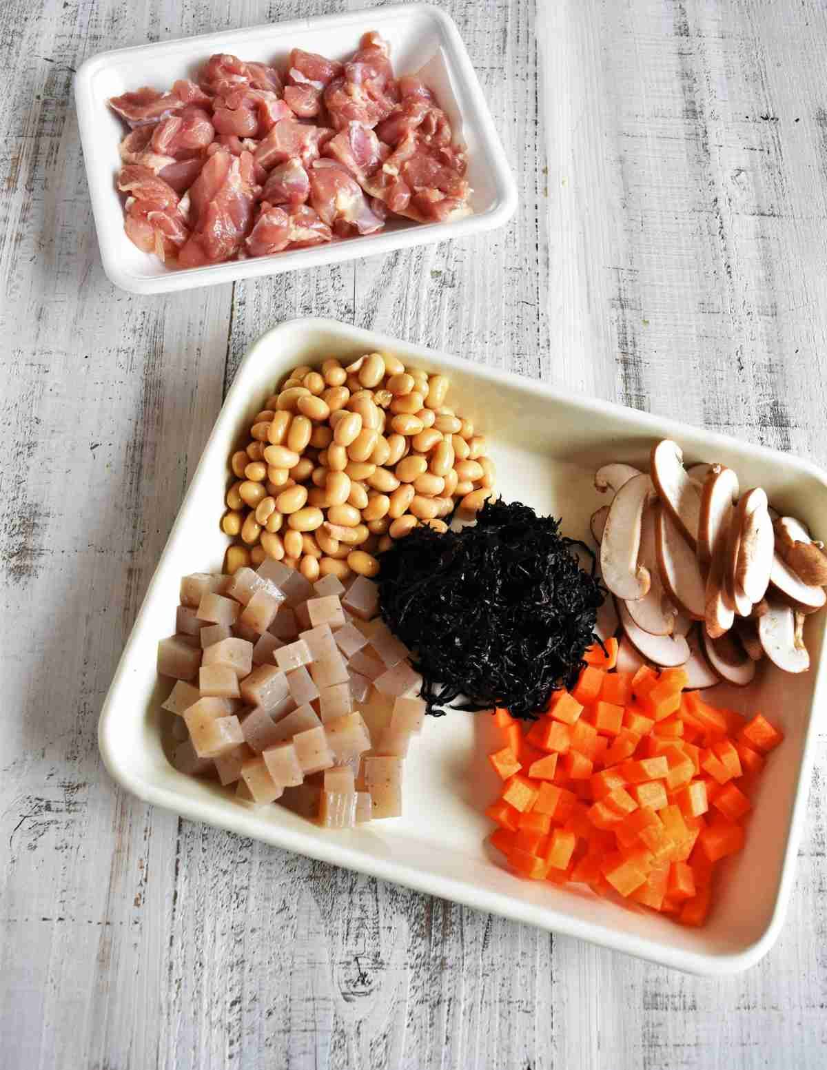 ほっこり　鶏肉の五目煮　