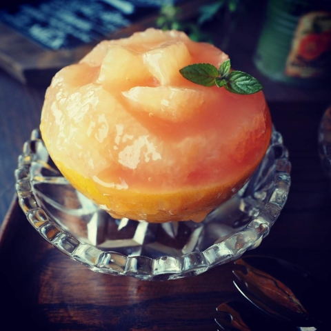 ぷるんと涼やか♪ジュレがけ「まるごとグレープフルーツゼリー」レシピ