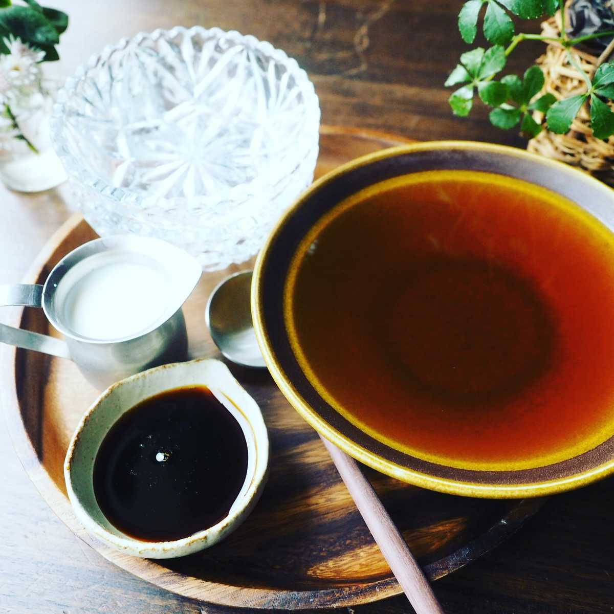 「ほうじ茶ゼリー」レシピ