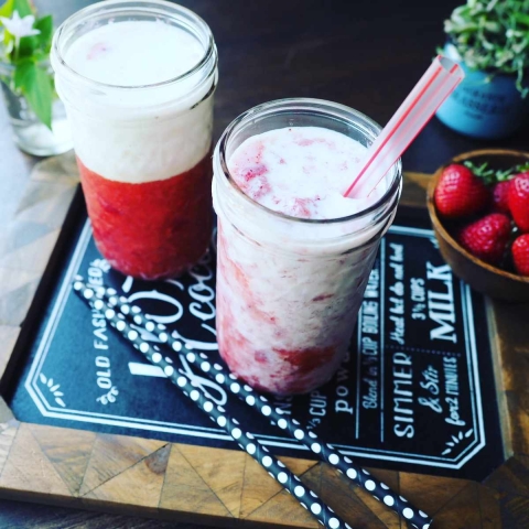 5分で完成！おやつにぴったりな飲むゼリー♪「ドロリッチ風いちごみるく」の作り方