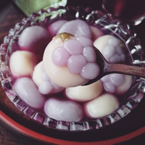 もっちりやわらか！「豆腐白玉」と「自家製ぶどうシロップ」でひんやりおやつタイム♪