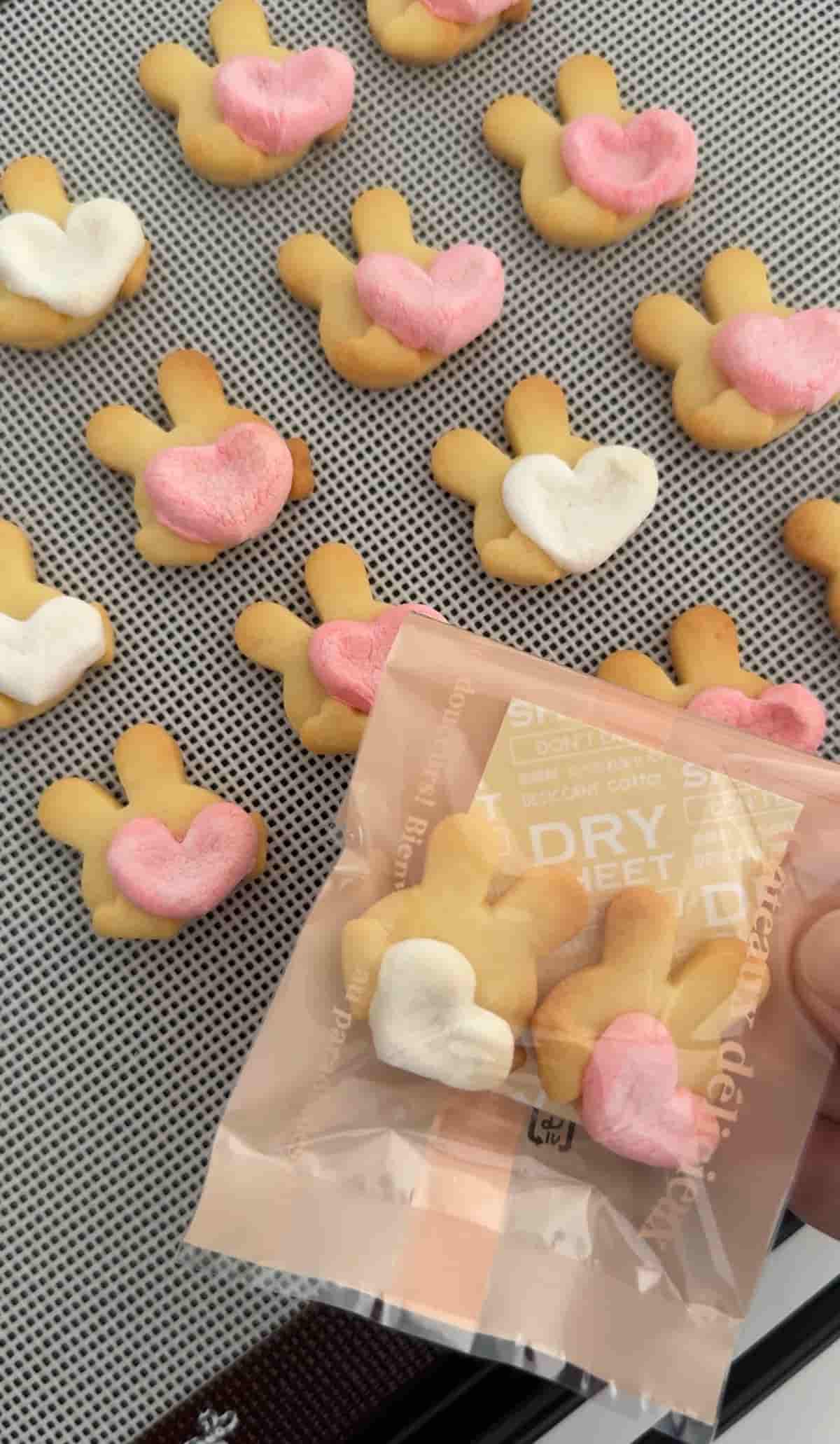 うさぎのハートマシュマロクッキー